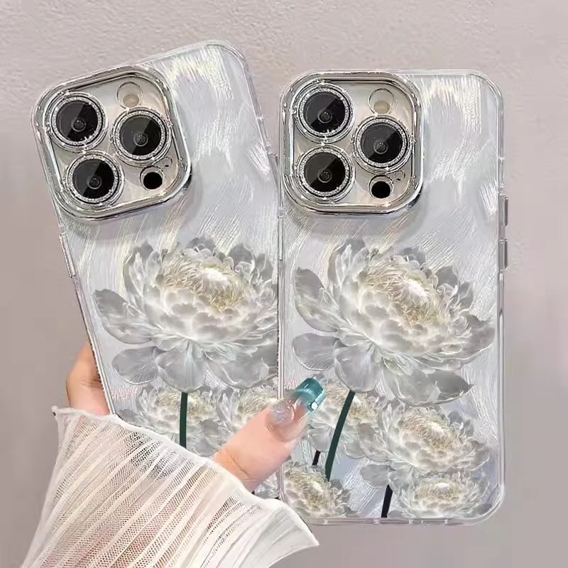 Lotus GlowSkin™ iPhone Case - Silky-Soft Full-Body Armor with Sparkle Dust & Precision Buttons