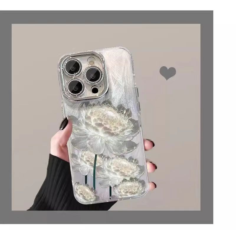 Lotus GlowSkin™ iPhone Case - Silky-Soft Full-Body Armor with Sparkle Dust & Precision Buttons