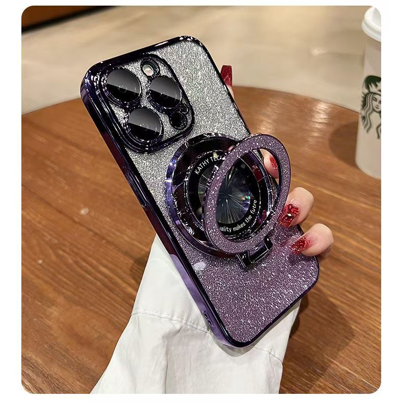 MAGFLIP PRO: Magnetic Stand Case with Interchangeable Glitter & Military Protection