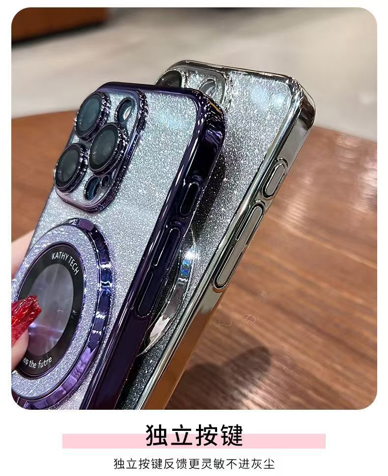MAGFLIP PRO: Magnetic Stand Case with Interchangeable Glitter & Military Protection