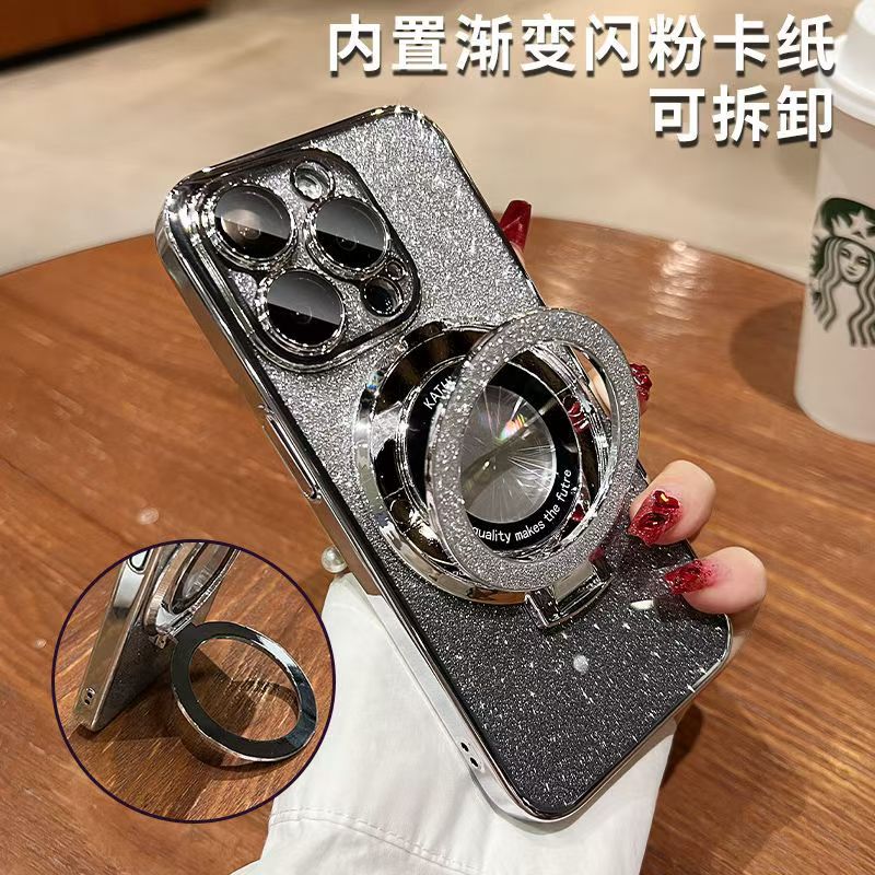 MAGFLIP PRO: Magnetic Stand Case with Interchangeable Glitter & Military Protection
